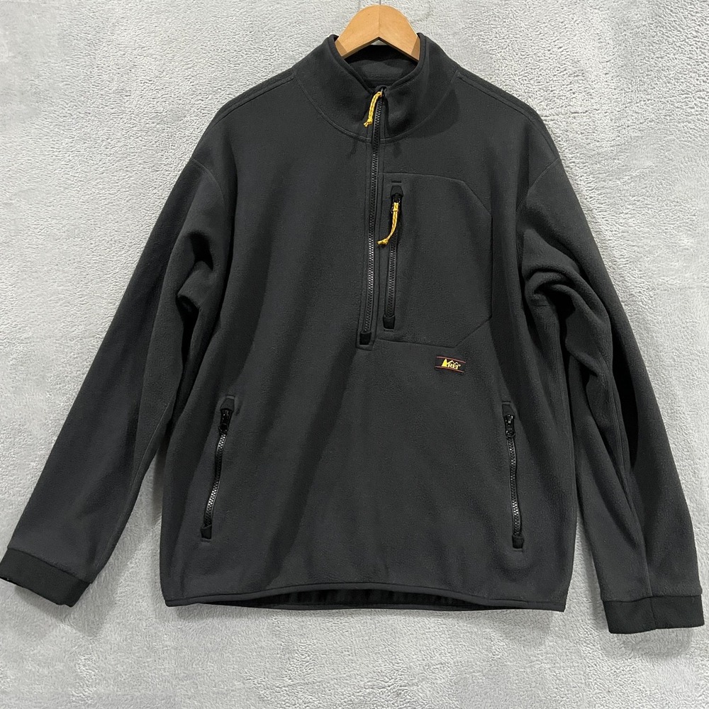 Vintage REI Co-op Fleece Jacket Mens Medium Full Zip Outdoors Hiking Layer Warm